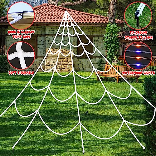 Purple & Orange Spiderweb Lights with 8 Lighting Modes X439