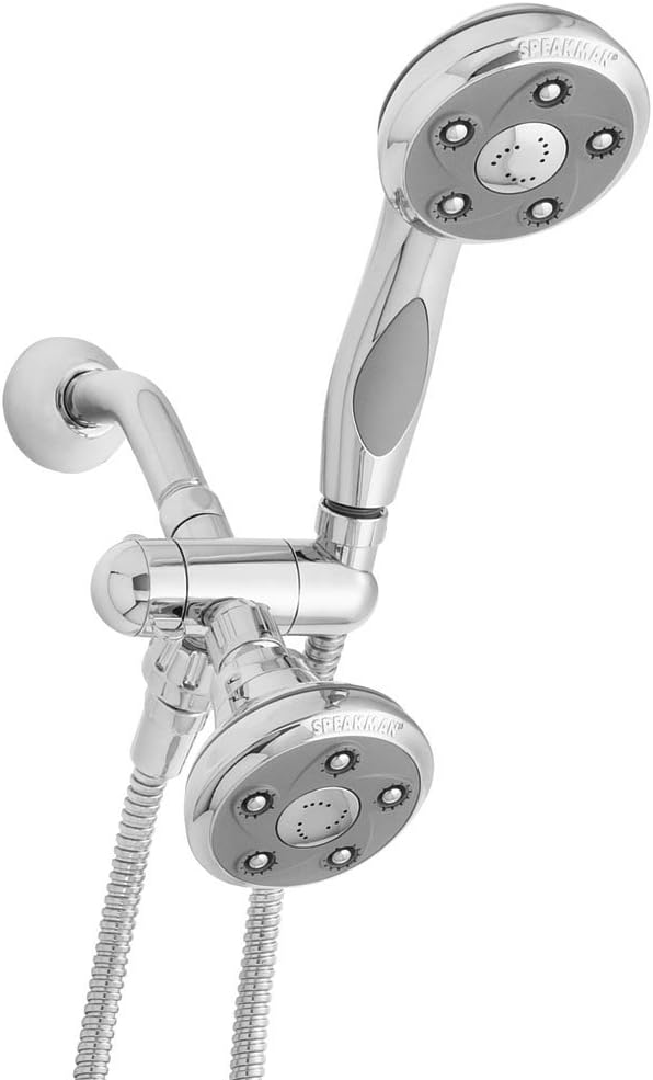 Polished Chrome 2-Way Shower Combination, 2.5 GPM E477358