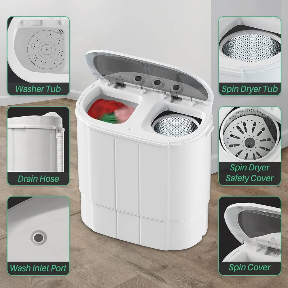 Portable 13.5Lbs Mini Washer and Dryer Combo B530435