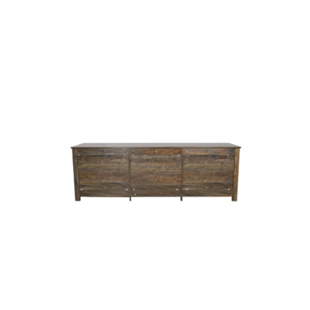 Brown 70 Inch TV Media Console with 3 Storage Cabinets O79110