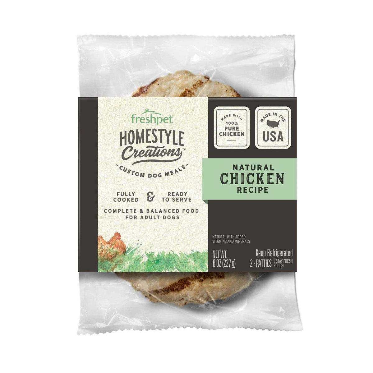 Chicken Patties Adult Wet Dog Food V5196