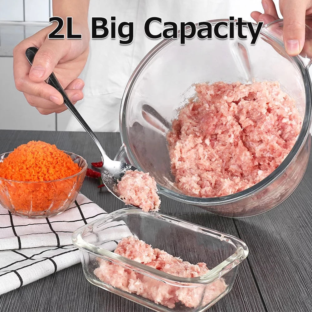Electric Food Grinder 8cup Stainless Steel 2 Gears 250W N33266