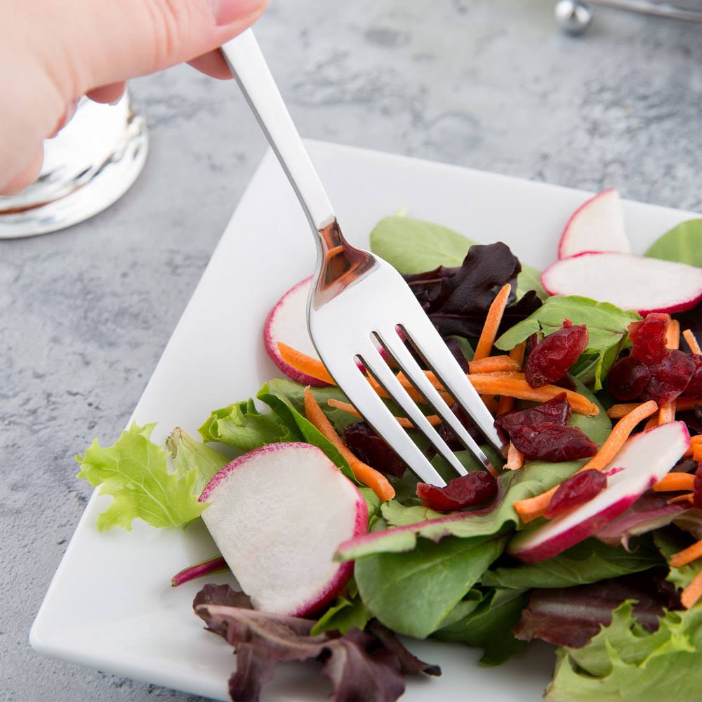 18/0 Stainless Steel Heavy Weight Salad Fork - 36/Case Y73330