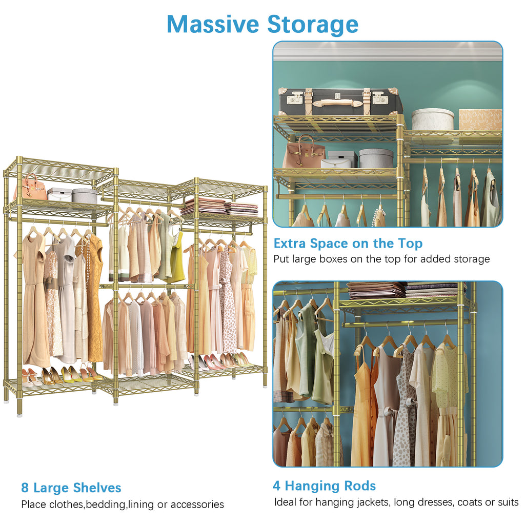 Gold Heavy Duty Garment Rack J12119