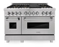 48 in. Gas Burner Electric Oven Stainless Steel with Brass Burners X48056