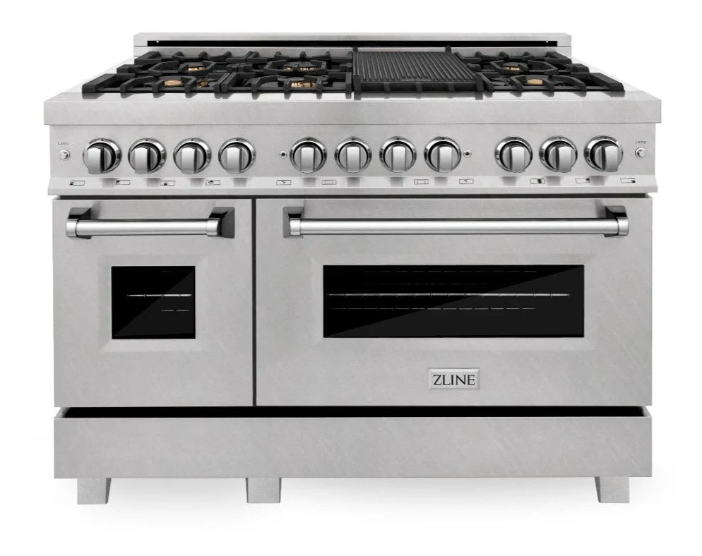 48 in. Gas Burner Electric Oven Stainless Steel with Brass Burners X48056