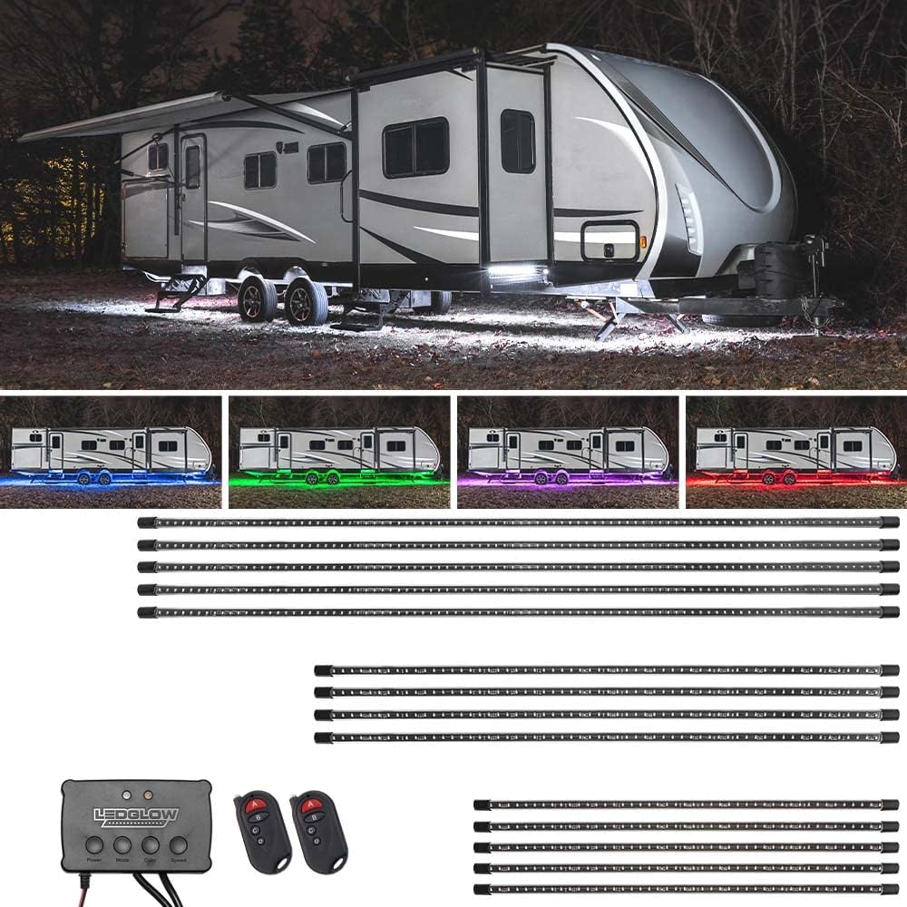 14pc LED Underglow Accent Lighting Kit for Recreational Vehicles I10700