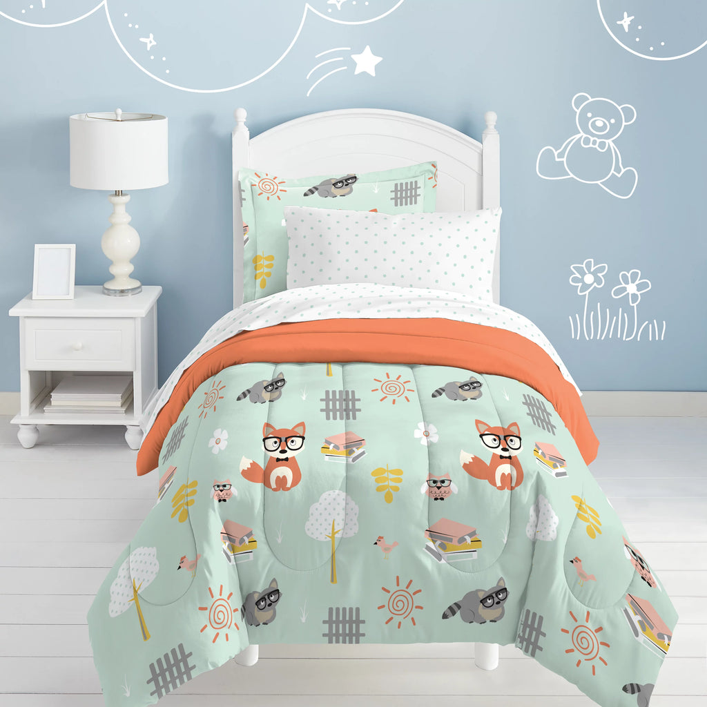 Twin 5 Piece Polyester Microfiber Comforter Set I918