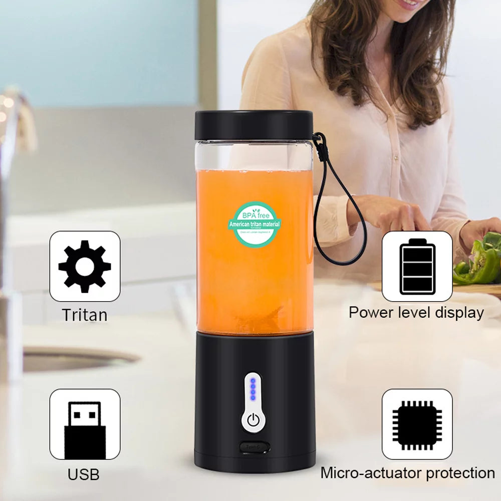 Portable Blender Cup USB Electric Juicer 530ml L194