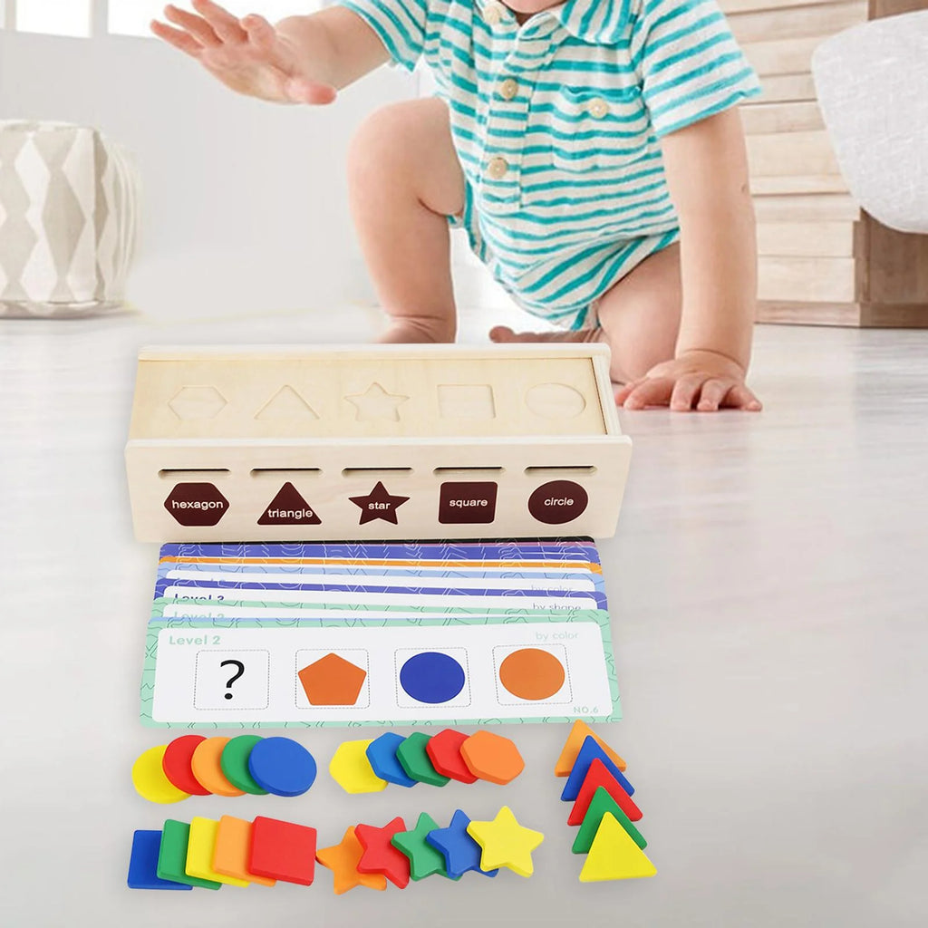Montessori Geometric Matching Blocks Activity Toy G8693