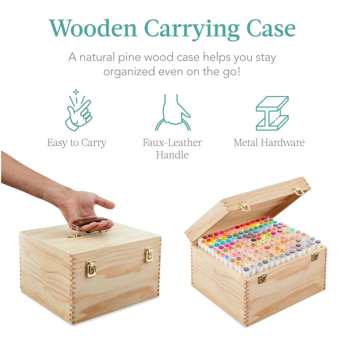 Set of 168 Dual-Tipped Alcohol-Based Markers with Carrying Case Y498