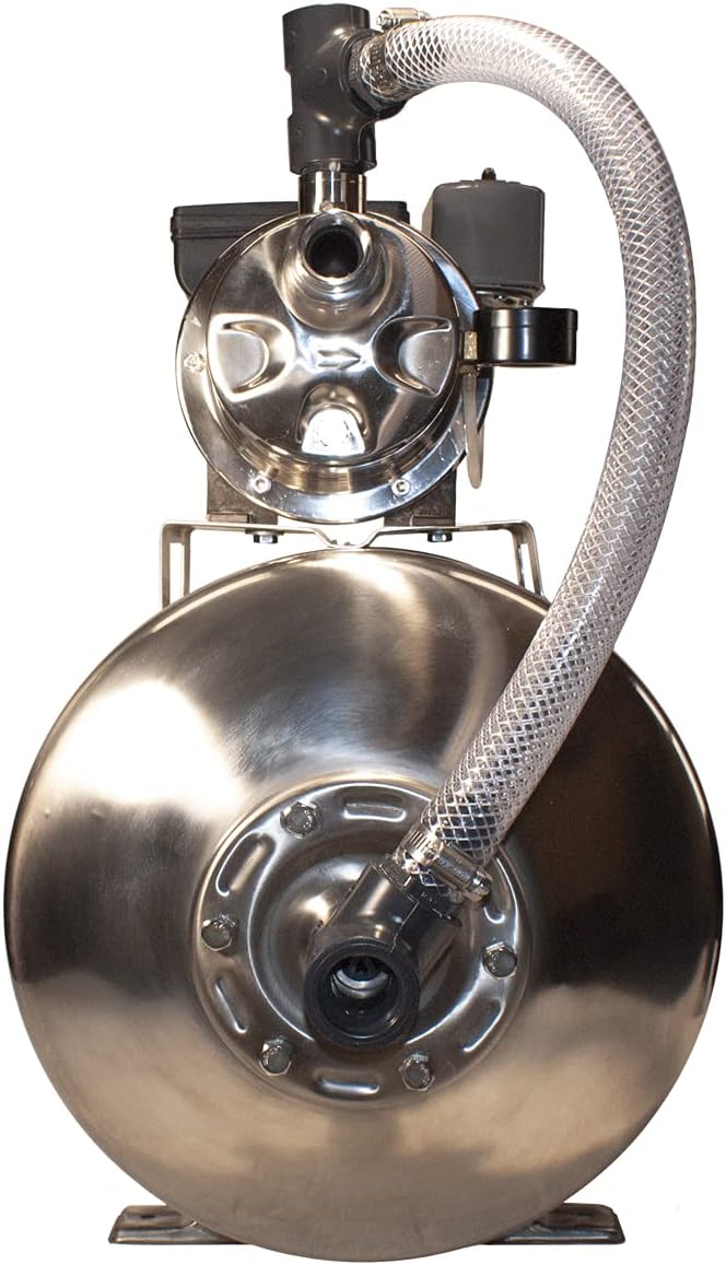 3/4HP Stainless Steel Shallow Well Jet Pump System V93151