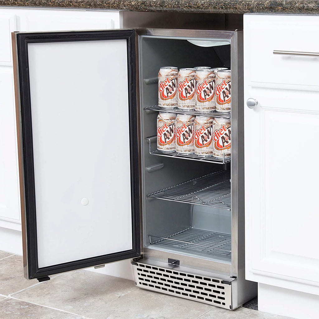 62 Can Lockable Stainless Steel Beverage Refrigerator H57100