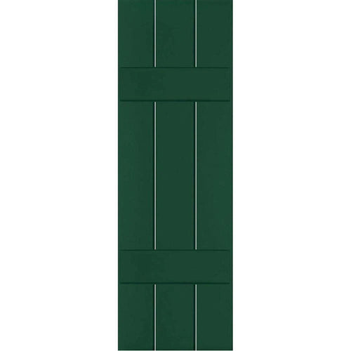 12 in. x 44 in. Exterior Real Wood Pine Board and Batten Shutters Pair E933391
