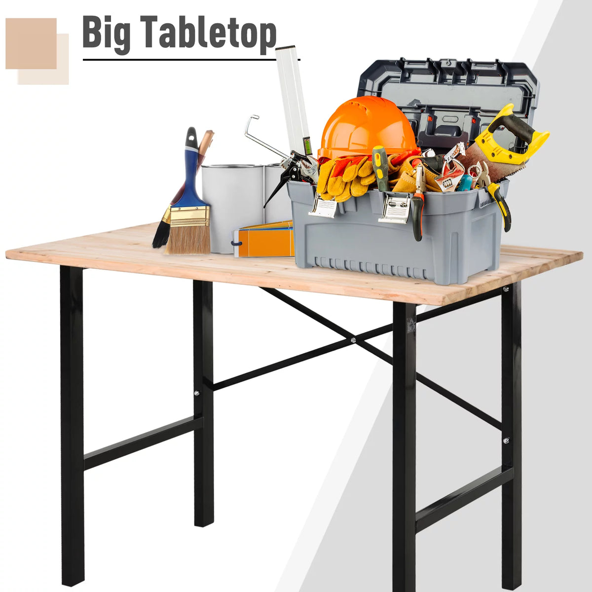 Fir Wood Work Bench Tool Table E98508