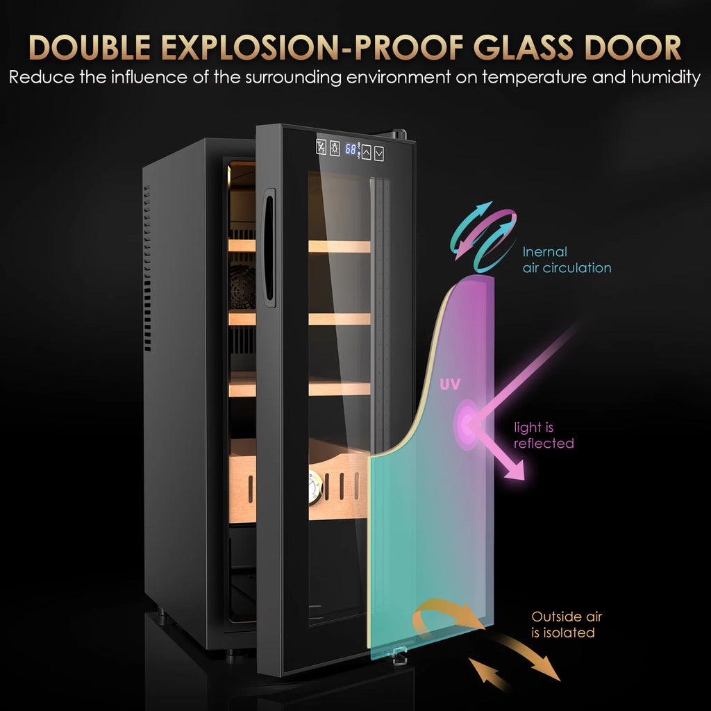 35L Electric Cigar Humidor Cabinet with Hygrometer L844742