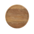 Carved Wood Round Indoor End Table A8473