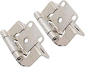 50 Pack Brushed Satin Nickel Self Closing Kitchen Cabinet Hinges L232