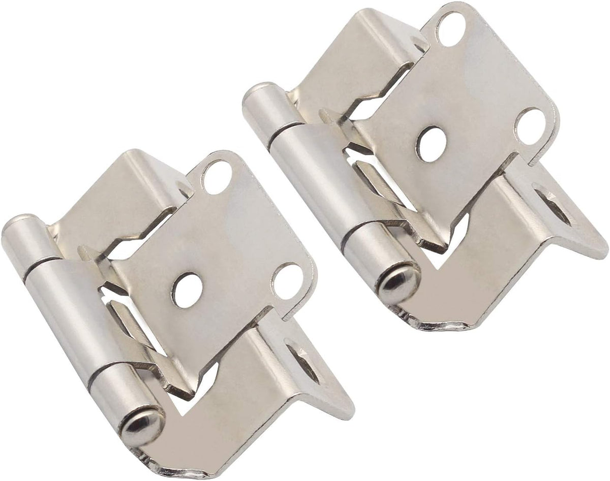 50 Pack Brushed Satin Nickel Self Closing Kitchen Cabinet Hinges L232