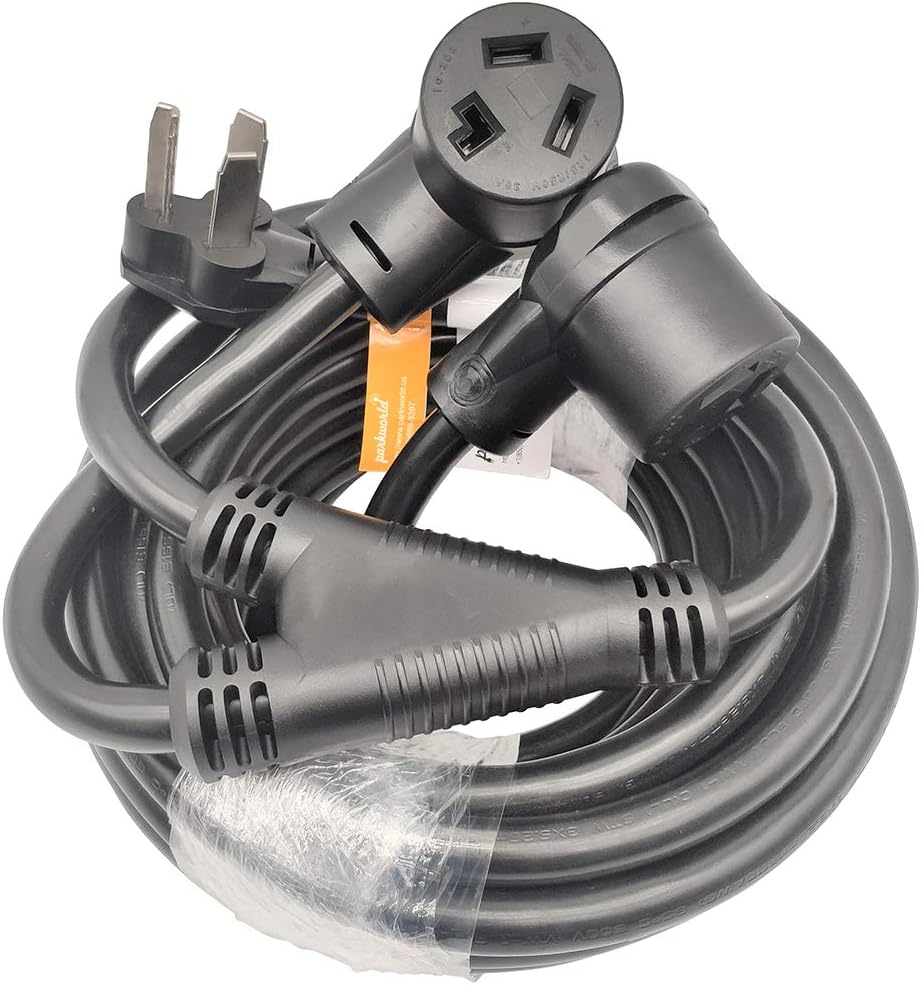 NEMA 10-30P Male Plug to (2) 10-30R Female Receptacle Dryer Y Adapter Cord (35 feet) Z40127