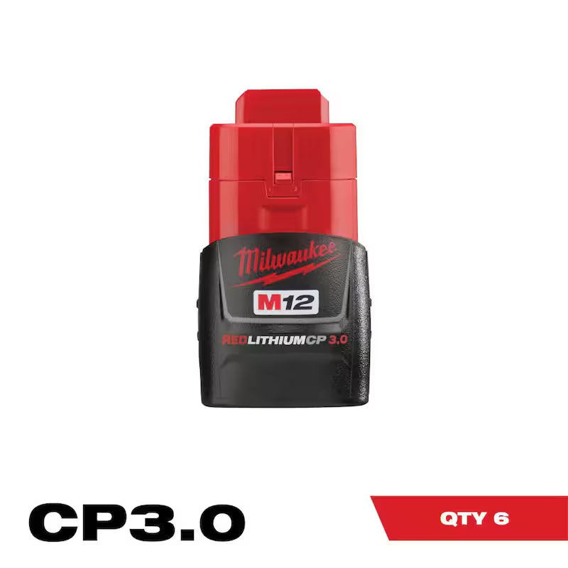 12-Volt Lithium-Ion Compact Battery Pack 3.0Ah 6-Pack D20953