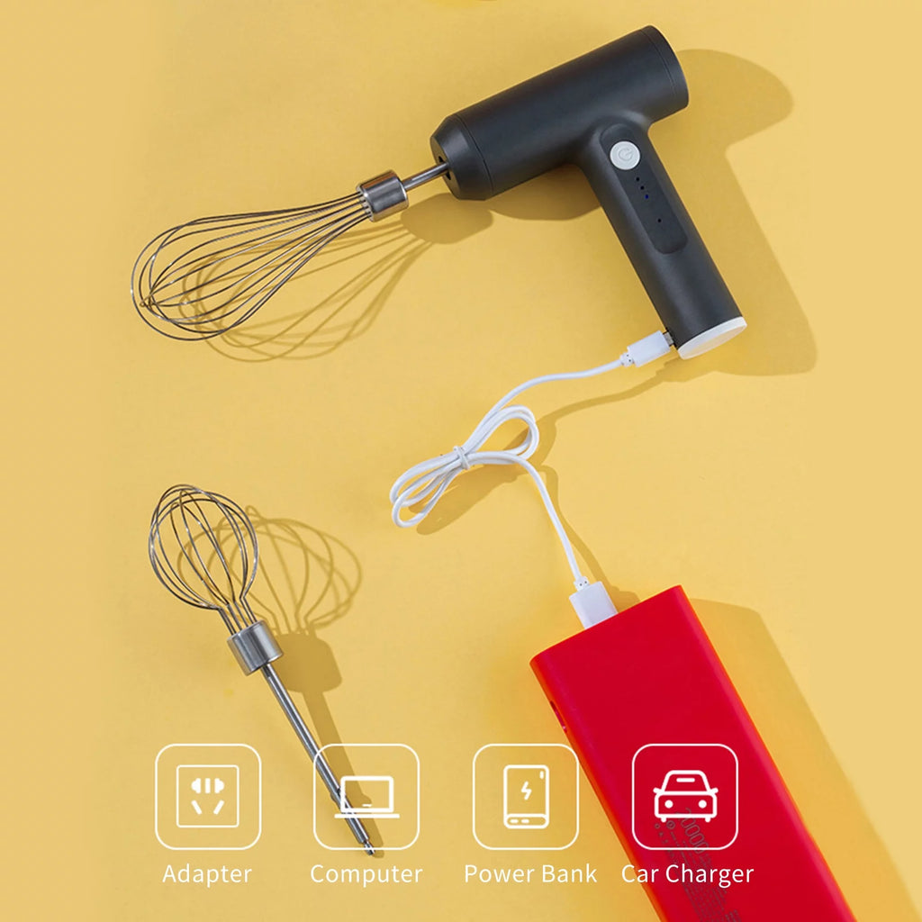 Wireless Handheld Electric Egg Beater with 3 Speeds L391744
