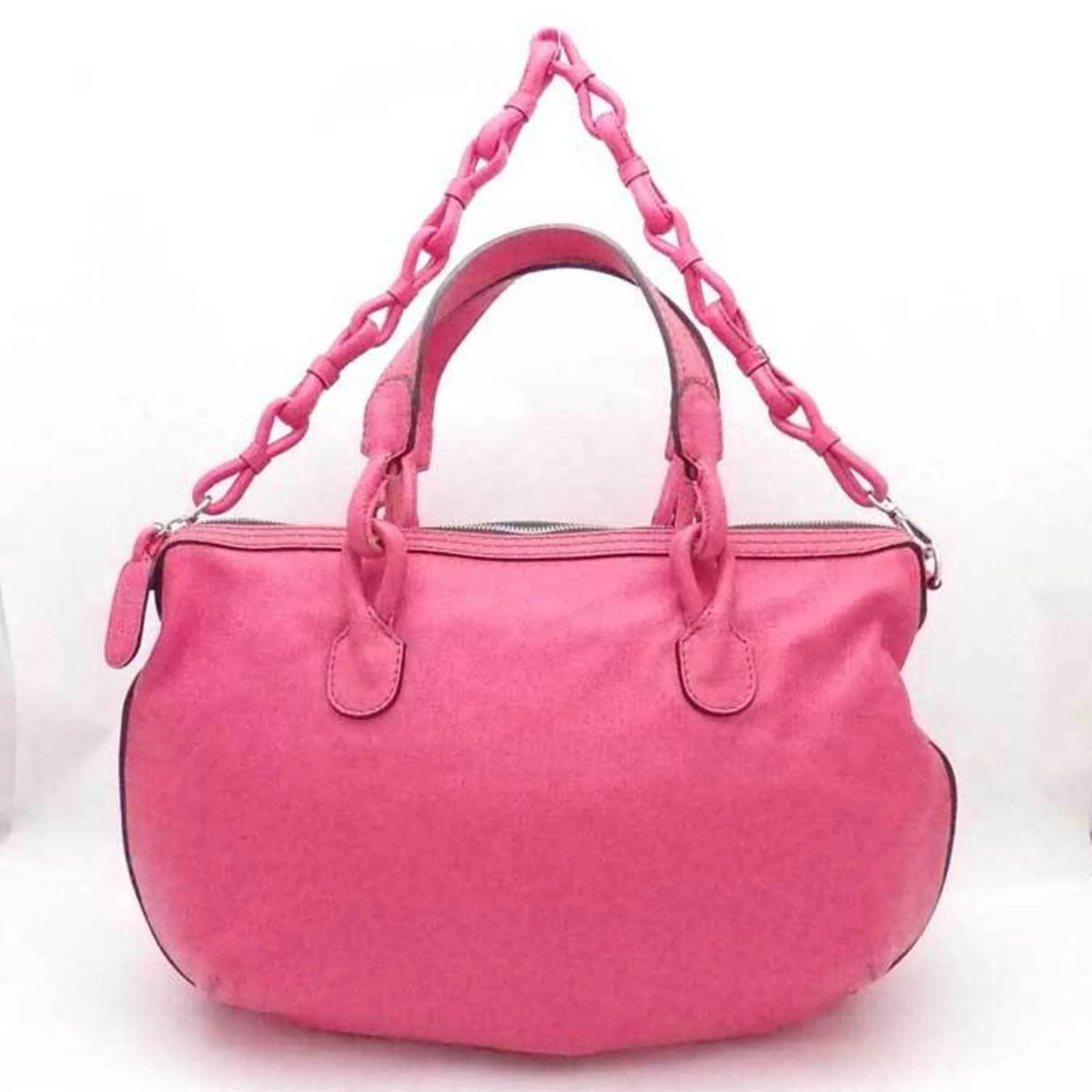 Pre-Owned Leather Handbag Shoulder Bag E201030