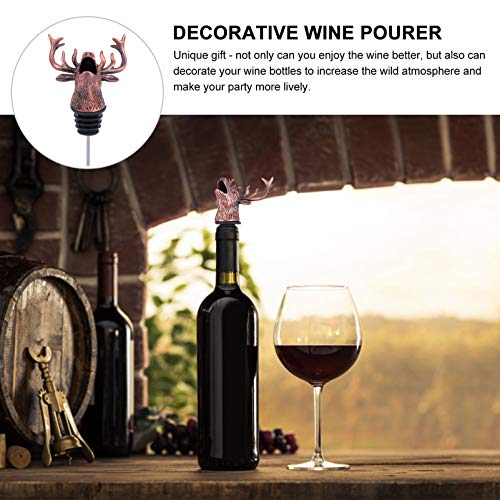Christmas Wine Aerator Deer Head Wine Pourer Spout D65661