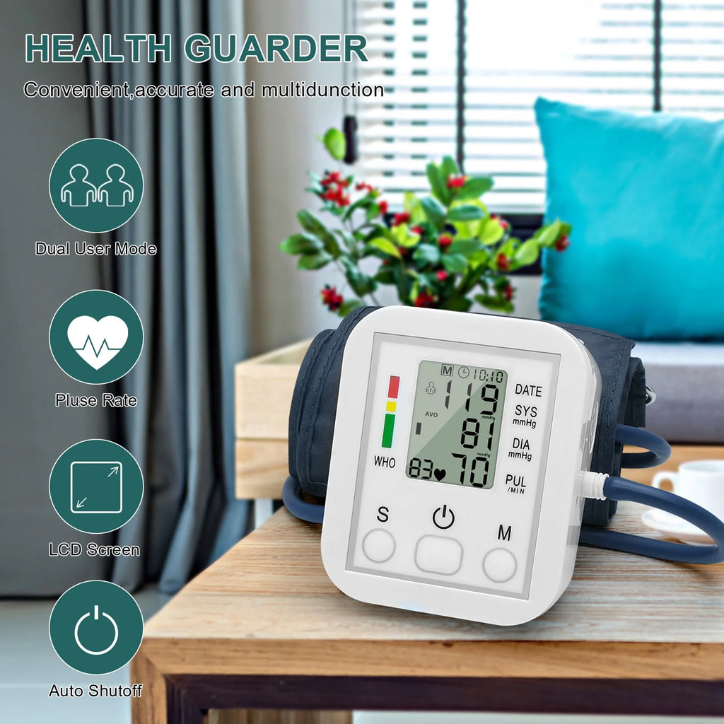 Household Arm Band Type Sphygmomanometer LCD Display U3087