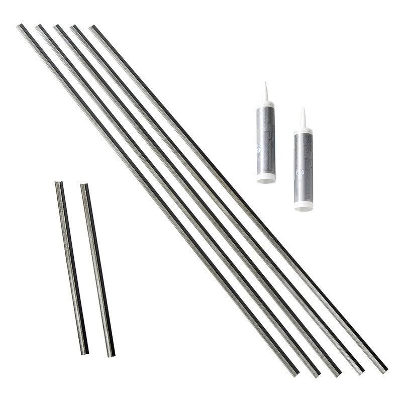 Crosshatch Silver Backsplash Kit J996