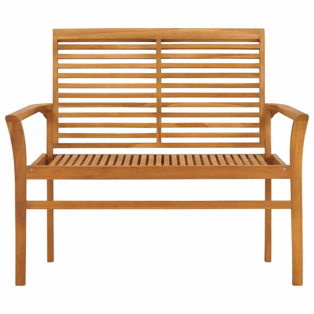 Teak Wood Patio Bench with Taupe Cushion M640