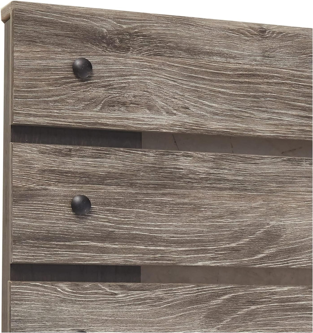 Rustic Open Slat Panel Headboard, Full, Weathered Gray U422617