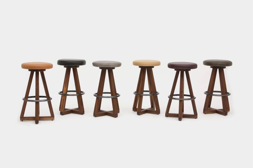 Black Oak Night Blackened Steel Stool S316841