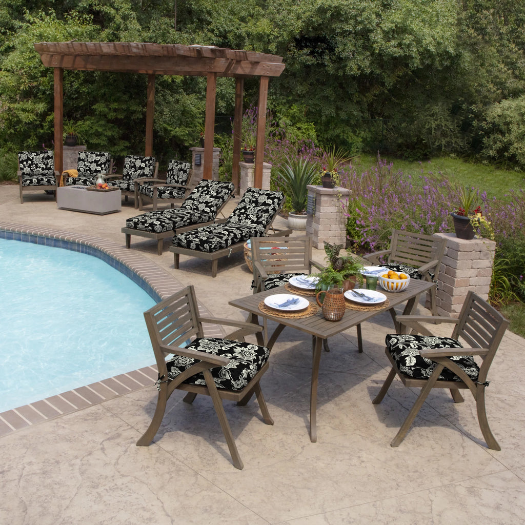 PolyFill Outdoor Deep Seating Cushion Set, 24 x 24, Water Repellant, Fade Resistant, Tufted F199