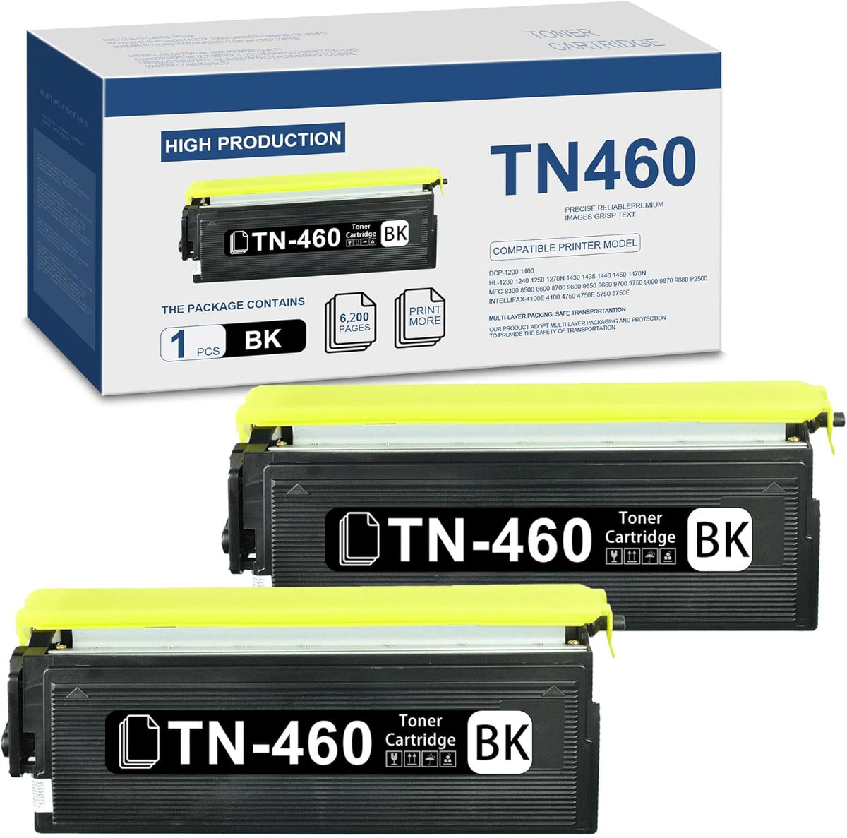 2 Pack Black Toner Cartridge for Brother Printers M56694