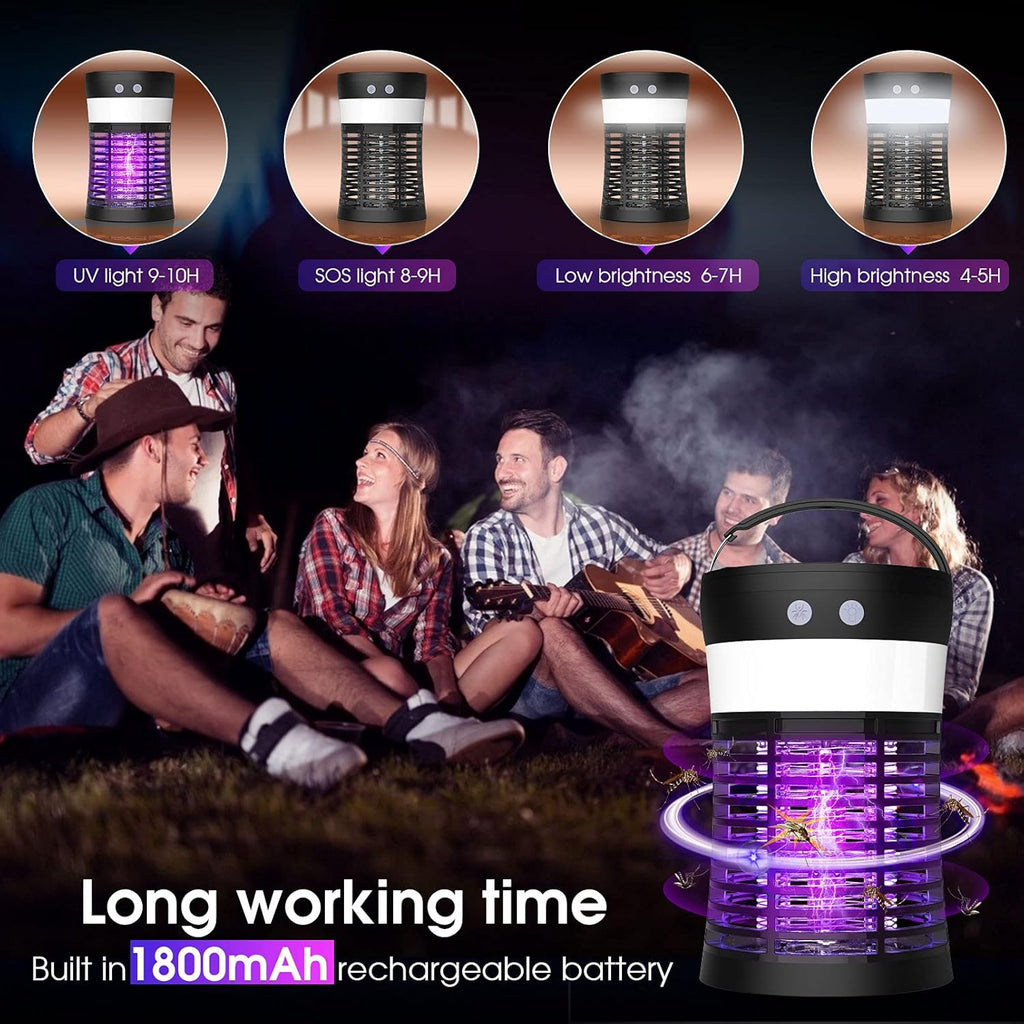 Solar Powered Electric Bug Zapper with Camping Lantern Z45782