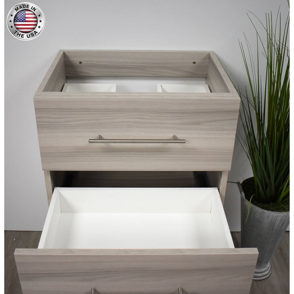 Ash Grey Wall-Mounted Floating Bathroom Vanity Cabinet T2483