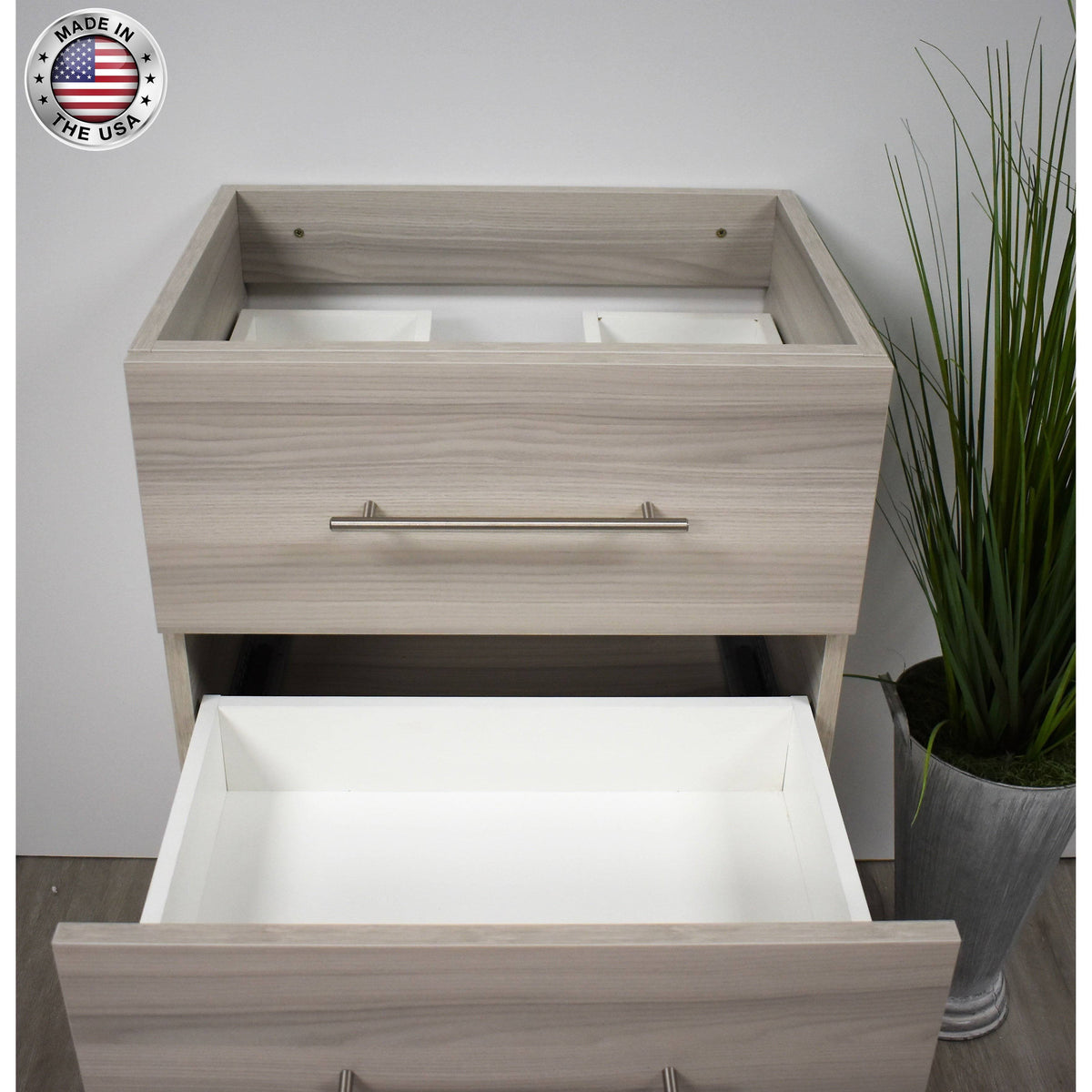 Ash Grey Wall-Mounted Floating Bathroom Vanity Cabinet T2483