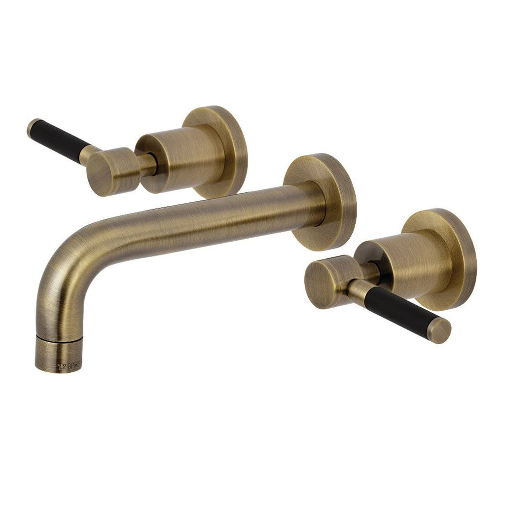 2-Handle Wall Mount Bathroom Faucet, Polished Nickel S2849