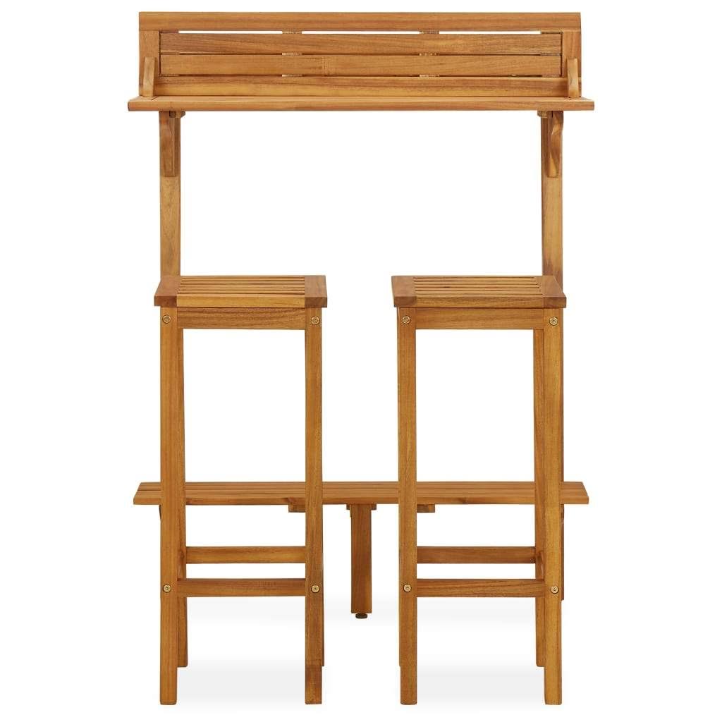 3 Piece Solid Acacia Wood Garden Furniture Set P639