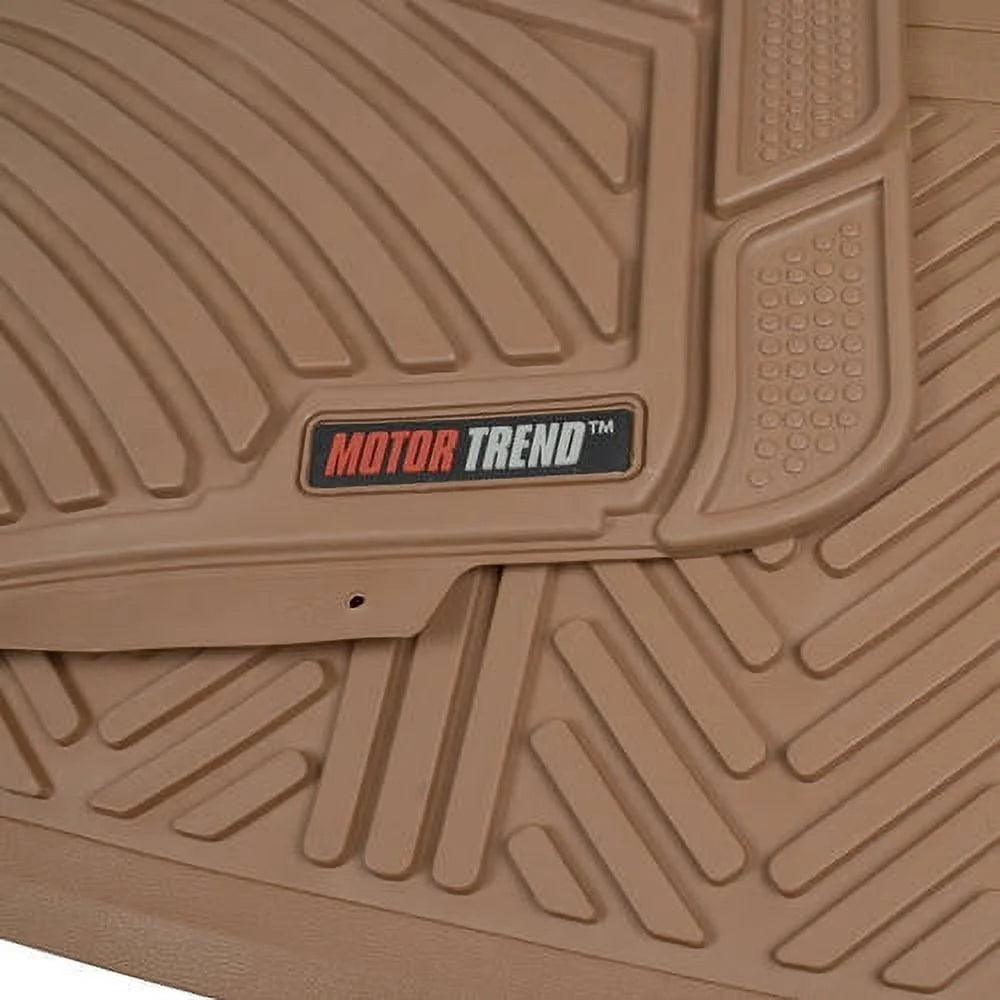 Black Beige Gray 4 Pieces Rubber Car Floor Mats with Trunk Cargo Mat Z938