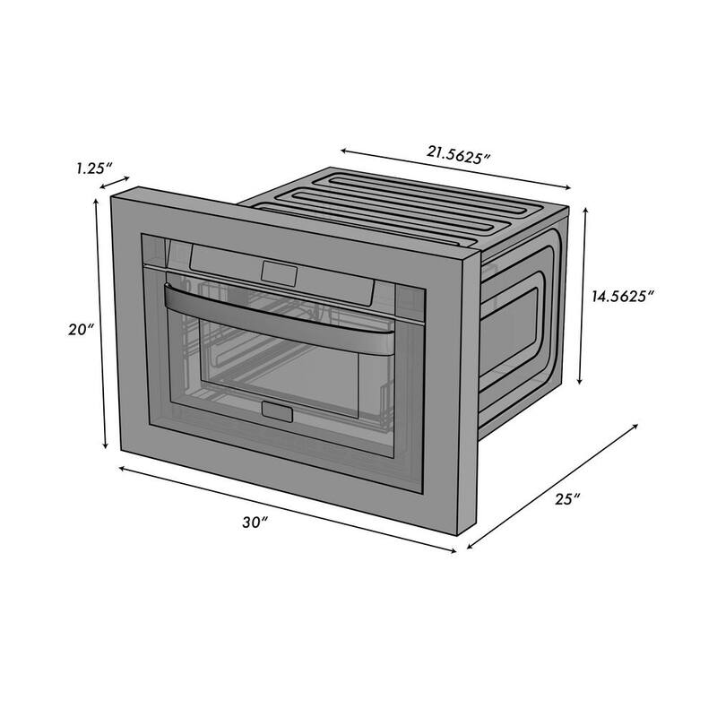 1000-Watt Built-In Microwave Drawer in Stainless Steel with Trim Kit I85918