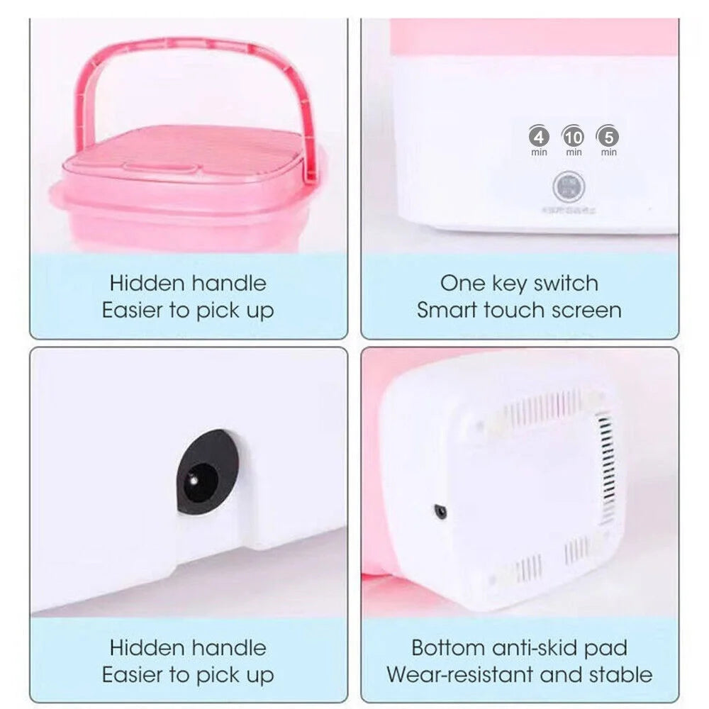 Pink Portable Mini Folding Washing Machine with Dryer Bucket F688842