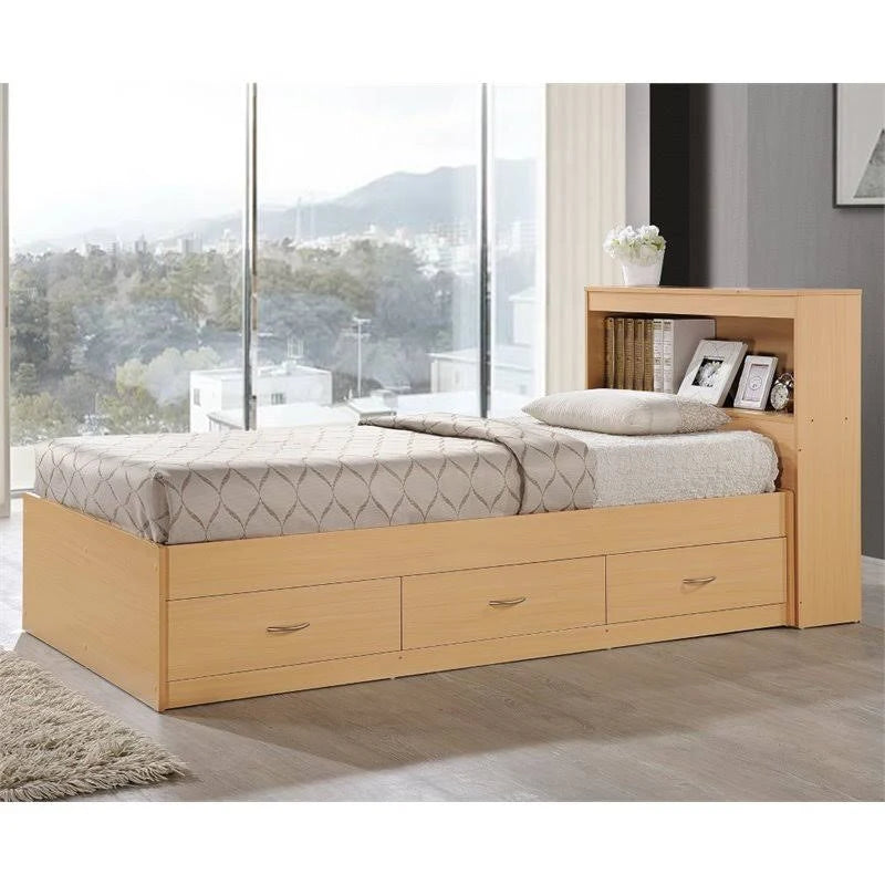 Twin Captain Storage Bed in Beech Q818088