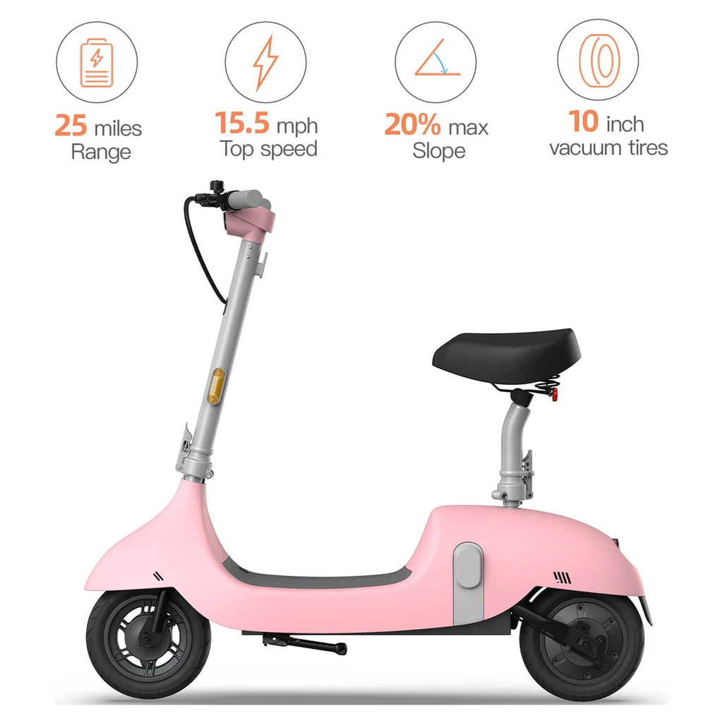 Electric Scooter with Seat, 10inch Vacuum Tires P832201