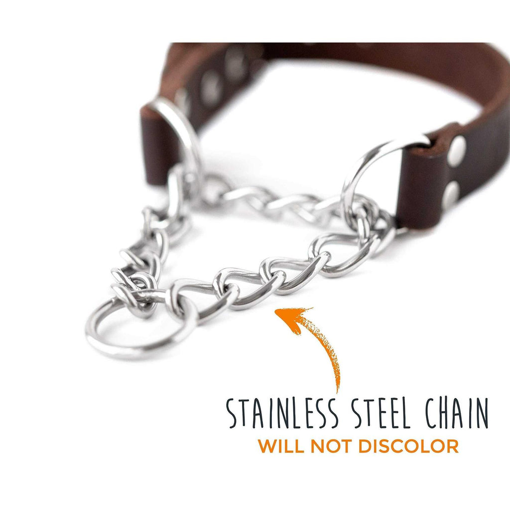 Leather Martingale Collar J850807