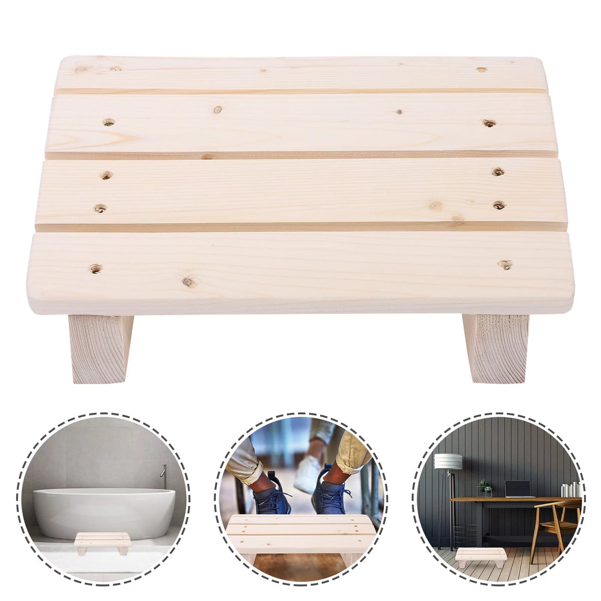 Wooden Foot Rest Stool H299923