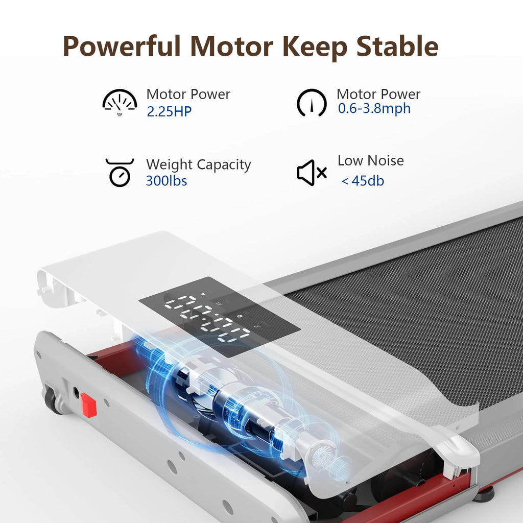 300lb 2.5HP Under Desk Treadmill with LED Display A1640