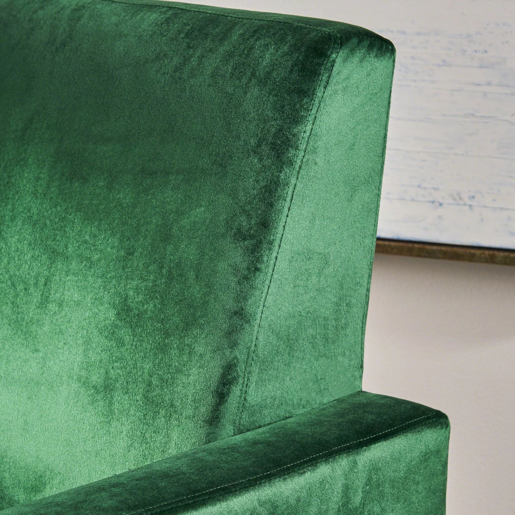 Green Velvet Push Back Recliner R60957