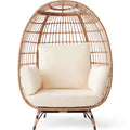 Oversized Wicker Egg Chair with Steel Frame W23260